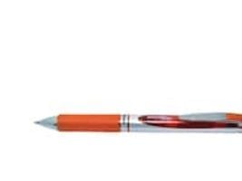 Pentel EnerGel Xm, Uttrekkbar gelépenn, Oransje, Sølv, Oransje, Plast, Gummi, Rund, 0,35 mm
