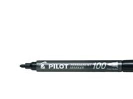 Pysyvä tussi Pilot SCA 100, pyöreä, musta