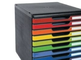 Laatikostokaappi exacompta modulo, 10 laatikkoa, harlekiini