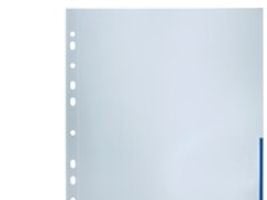 Signallomme, Bantex, A4, 120 µm, blå, pakke a 100 stk