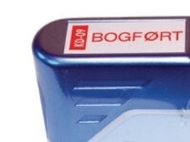 Stämpel Deskmate med text publicerad
