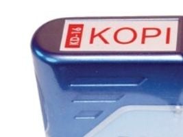 Stempel, Trodat Deskmate, blå/rød Kopi