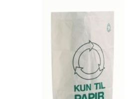 Papirsække, 1-lag, 110 L, 70 x 95 x 25 cm, hvid, pakke a 50 stk.