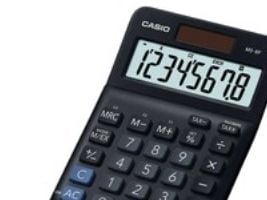Casio - Skrivebordskalkulator - batteri, solpanel