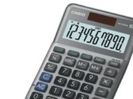 Casio MS-100FM, Desktop, Grunnleggende, 10 sifre, Batteri/Solcelle, Grå