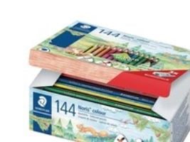 Farveblyanter Staedtler Noris® colour 187 - klassesæt med 144 stk. inkl. blyantspidsere