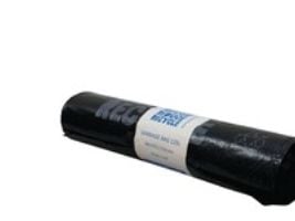 Affaldssække, PolyBLUE, genbrugsplast, 40 my, sort, 25 poser, 125 l
