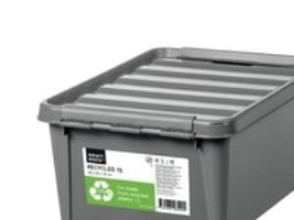 Opbevaringskasse, SmartStore Recycled 15, 40 x 30 x 18 cm, grå, 14 L