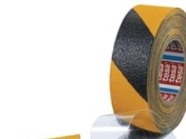 Skridsikker-teippi Tesa 60955, 50 mm x 18 m, gul/sortti