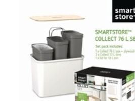 Komplett system för avfallssortering SmartStore Collect, 76 L, vit