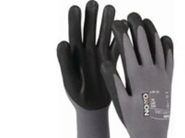 Arbejdshandsker, OX-ON Flexible Comfort 1305, sort/grå, str. 10