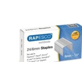 Staples rapesco, 24/6, pakkaus 1.000 kpl.