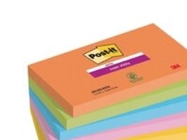 Post-it Super Sticky Notes Boost, 76 x 127 mm, 90 ark per block, paket med 5 st