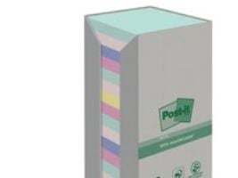 Post-It 654-1RPT, 16 ark, 76 mm, 76 mm, 100 stykker