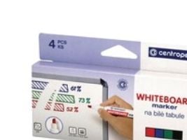 Whiteboardmarker Centropen® 8569, skrå, flere farver, pakke a 4 stk.