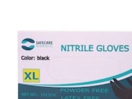 Engangshandsker, Safecare Nordic, 3,5 g, sort, nitril, str. XL