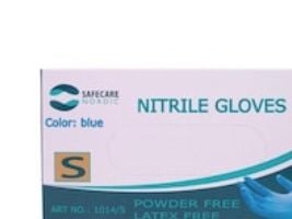 Nitrilhandsker, Safecare Nordic, 3,5 g, blå, str. S, pakke a 100 stk