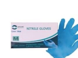 Nitrilhandsker, Safecare Nordic, 3,5 g, blå, str. M, pakke a 100 stk