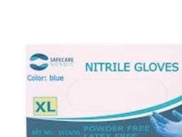 Nitrilhandsker, Safecare Nordic, 3,5 g, blå, str. XL, pakke a 100 stk