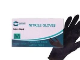 Nitrilhandsker Safecare Nordic, sort, str M, pakke a 100 stk