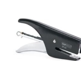 Rapesco SP-64, 12 ark, Sort, Flat låsemekanisme, Metall, 4,5 cm