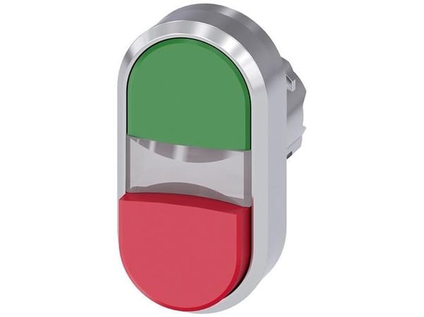 Siemens 3SU10513BB420AA0 3SU1051-3BB42-0AA0 dubbel tryckknapp (B x H) 29,9 mm x 57,9 mm IP66, IP67, IP69/IP69K 1 st
