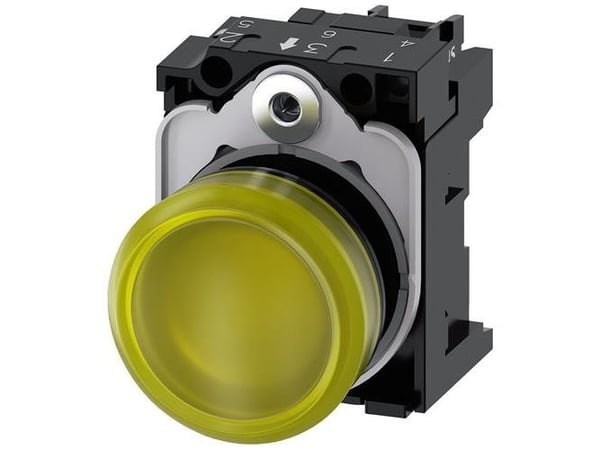 Siemens 3SU1102-6AA30-1AA0, 30 mm, 50 mm, 100 mm, 1 kpl, Keltainen, Tšekin tasavalta