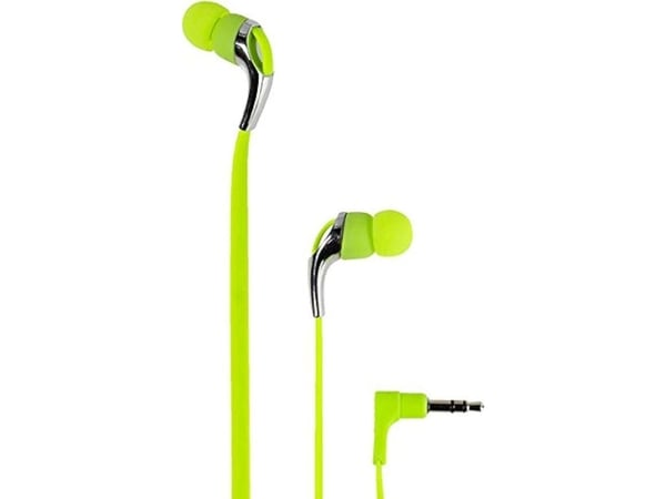 Vivanco Neon Buds, Koblet med ledninger (ikke trådløs), 15 - 22000 Hz, Musikk, Hodetelefoner, Metallisk, Gult