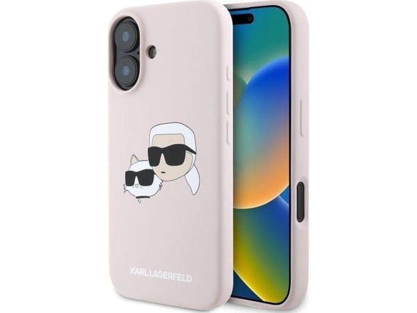 Karl Lagerfeld KLHMP16SSKCHPPLP iPhone16 6,1" rosa/rosa hardcase Silikon Doble Hoder Print MagSa