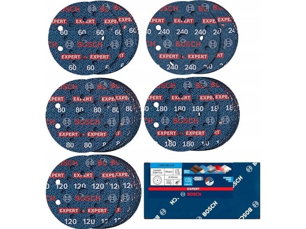 BOSCH SLIPEFOLIE 125mm MIX 55stk.