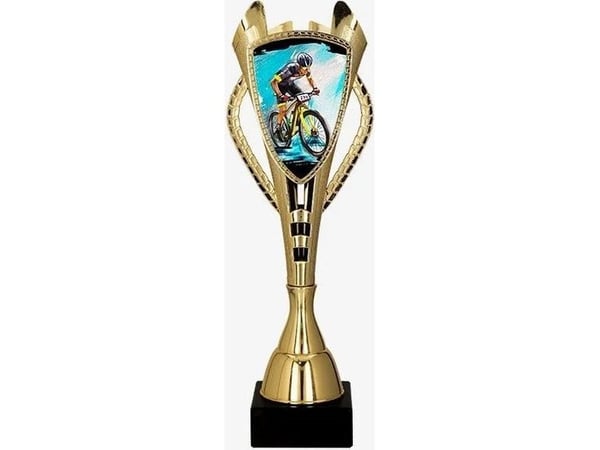 Victoria Sport pokal i plast gull - terrengsykkel MTB