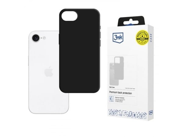 3mk Matt Case - Bagsidecover til mobiltelefon - termoplastisk polyuretan (TPU) - sort - for Apple iPhone 16e, 17e