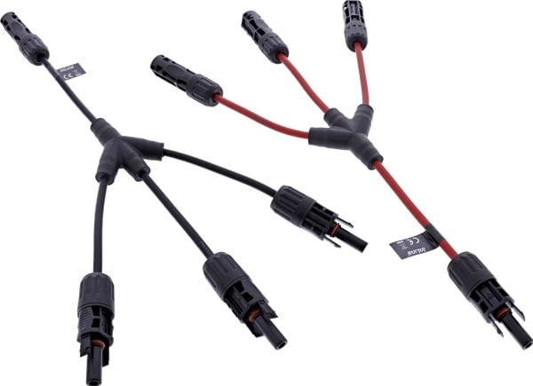 InLine 95030, Kaapelisarja, musta, punainen, 4 mm², IP68, Standardi4/MC4/PV4, urosliitin