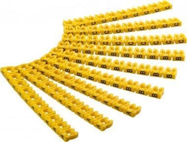 Goobay 72517, Keltainen, PVC-muovi, 90 kpl, Musta, 3,8 - 5,9 mm