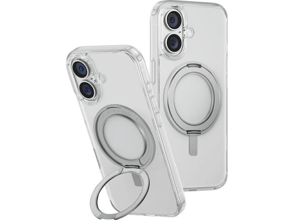 UNIQ Swivix iPhone 16-deksel 360 roterende stativ gjennomsiktig