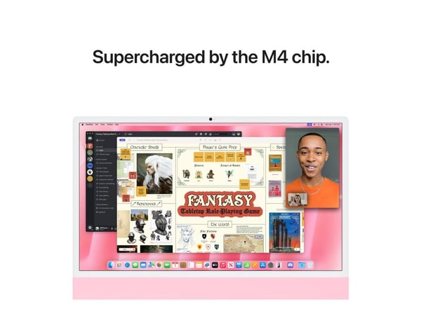 Apple iMac with 4.5K Retina display - Alt-i-ett M4 - RAM 16 GB - SSD 256 GB - Apple M4 8-core - IEEE 802.11ax (Wi-Fi 6E), Bluetooth 5.3 - macOS Seq...