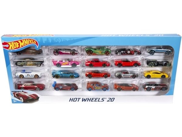 Hot Wheels 20 Gift Pack, Ajoneuvosetti, 3 vuosi/vuosia, Muovi, Metalli, Valikoidut värit, Monivärinen