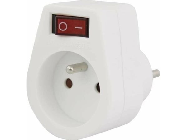 Connect IT Konnoc DX-FZBK-01/01A forgreiner 1x stikkontakt med bryter