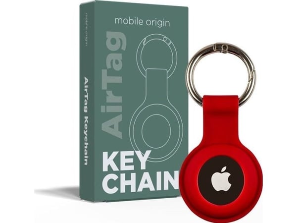Mobile Origin AirTag KeyChain, red