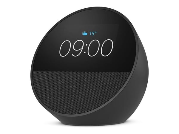 Amazon Echo Spot, Amazon Alexa, Sfärisk, Svart, 7,19 cm (2,83"), 320 x 240 pixlar, MediaTek