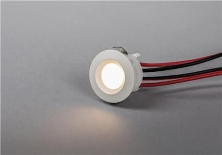Core Smart LED-minidownlight 45° Hvid 2700K, 55 lm Ra>90, SDCM3, 1,2W, 350mA. Klemrække 4x0,2-0,75mm2. PROFESSIONEL
