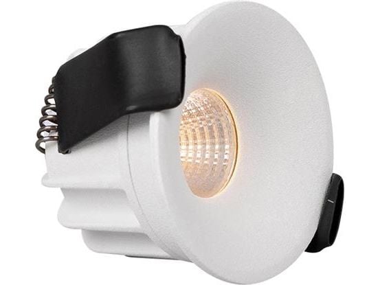 LED-downlight Optic Deep XS Hvid 3000K, 230lm, Ra>95, 45° spredning, 4W, IP44. Fasedæmpbar 230V-driver