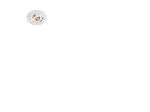 LED-alasvalo Optic S Quick ISO White Tune 2000-2700K, 230 lm, Ra>95, 3SDCM, 36°, 4,5W, IP44. Mukana himmennettävä vaiheohjain