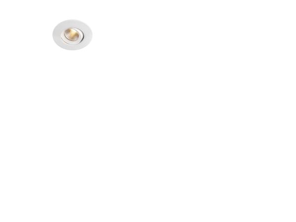 LED-downlight Optic S Quick ISO Hvid 2700K, 275lm, Ra>95, 3SDCM, 36°, 4,5W, IP44. Fasedæmpbar driver inkluderet.