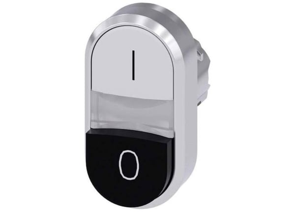 Siemens 3SU1051-3BB61-0AK0 Dubbel tryckknapp (B x H) 29,9 mm x 57,9 mm IP66, IP67, IP69/IP69K 1 st