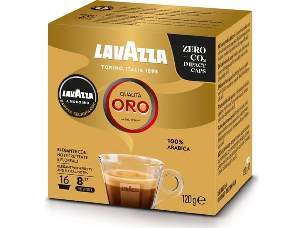 Lavazza Qualità Oro, Kahvikapseli, Espresso, Keskipaahto, A Modo Mio, 16 kuppia, 24 kuukautta