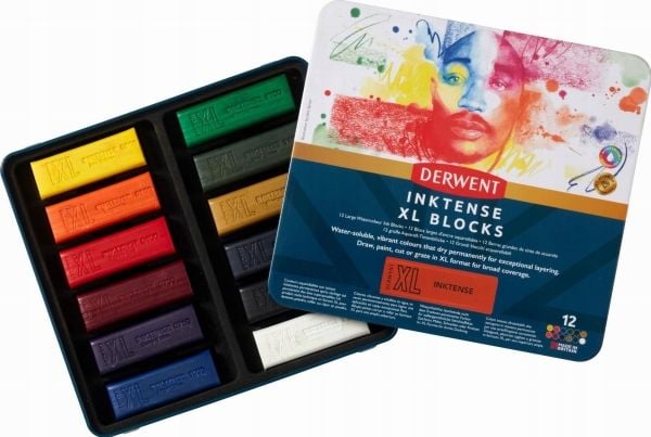 Derwent XL Inktense block 12 st tin