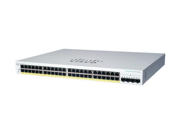 Cisco Business 220 Series CBS220-48FP-4X - Switch - smart - 48 x 10/100/1000 (PoE+) + 4 x 10 Gigabit SFP+ (opplenke) - rackmonterbar - PoE+ (740 W)...