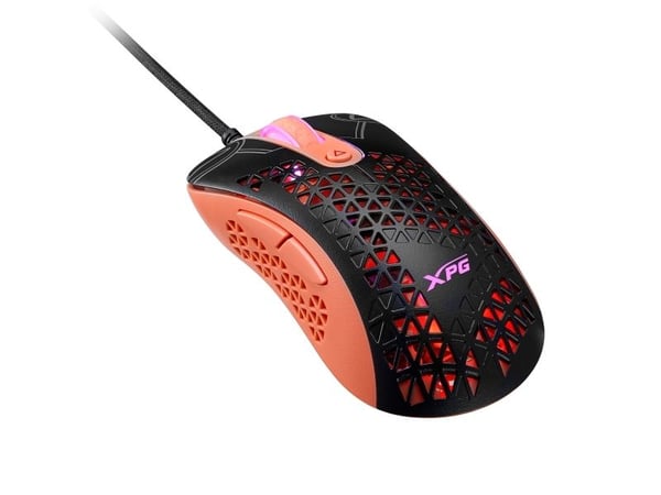 XPG SLINGSHOT, Oikeakätinen, Optinen, USB A-tyyppi, 12000 DPI, 1 ms, Musta, Koralli