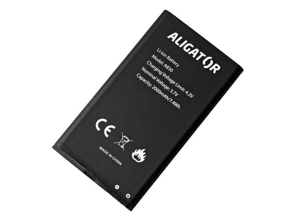 Aligator A830BAL, Batteri, Aligator, A830/A835, Svart, Lithium-Ion (Li-Ion), 2000 mAh